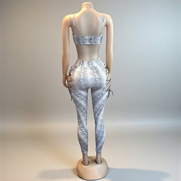 Snake Print Women 2 Piece Outfits - Picture 5 of 12